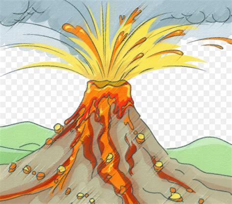 drawing lawa|Volcano Drawing .